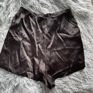 Zara black satin short